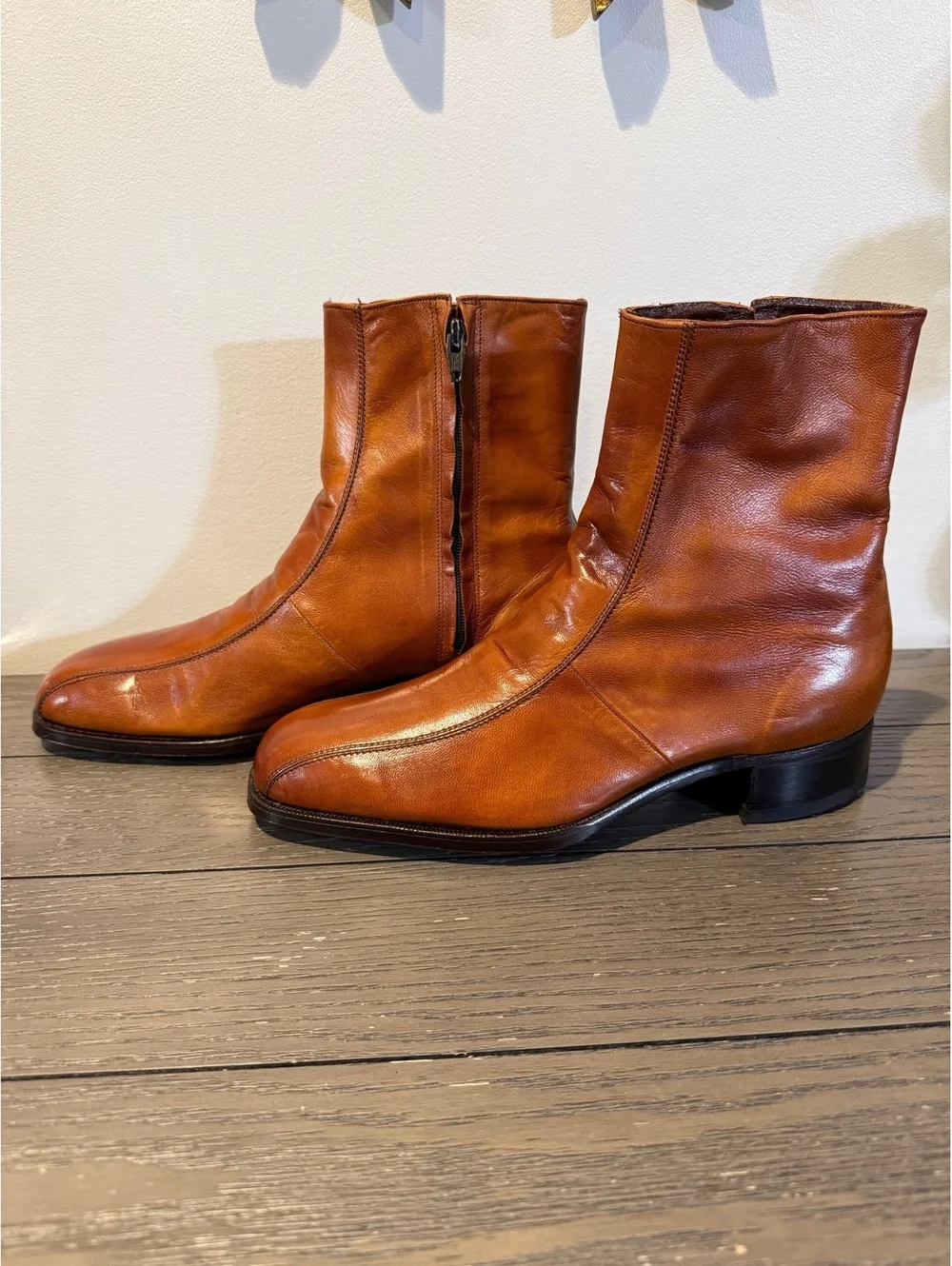 Florsheim Imperial Brown Leather Ankle Boots Size 9.5